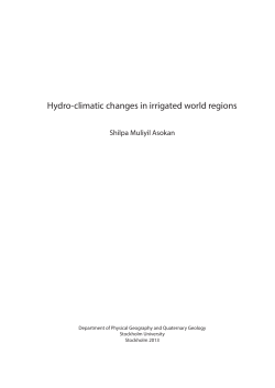 Hydro-climatic changes in irrigated world regions
