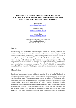 swiss style relief shading methodology: knowledge base for further