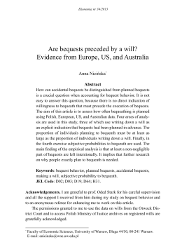 Are bequests preceded by a will? Evidence from Europe