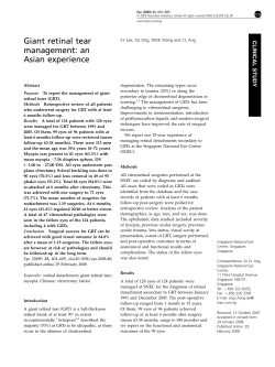 Giant retinal tear management: an Asian experience
