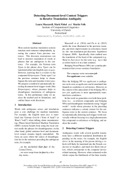 Detecting Document-level Context Triggers to Resolve Translation
