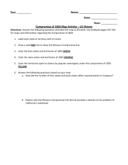 Compromise of 1850 Map Activity