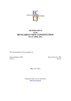 HUNGARIAN NEW CONSTITUTION