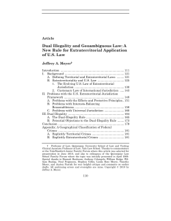 Dual Illegality and Geoambiguous Law: A New Rule for