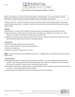 Condom Fact Sheet - Essential Health Clinic