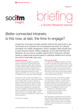 Better connected intranets: is this now, at last, the