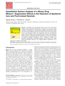 Quantitative Surface Analysis of a Binary Drug Mixture