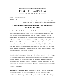 Summer Camp Press Release