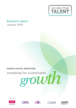 Investing for sustainable growth