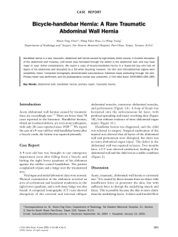 Bicycle-handlebar Hernia: A Rare Traumatic Abdominal Wall Hernia