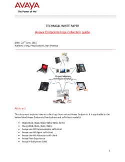 Avaya Endpoints logs collection guide