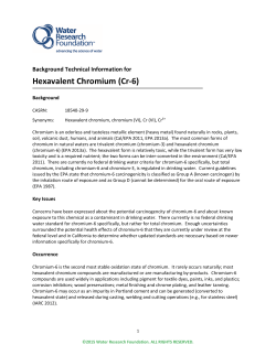 Chromium - Water Research Foundation