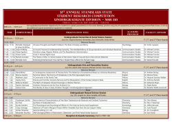 2017 Event Schedule - California State University Stanislaus