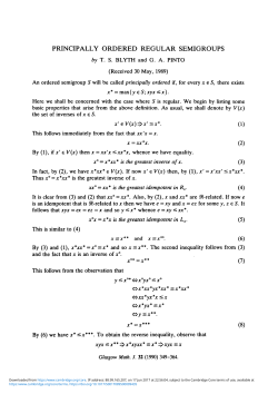 Principally ordered regular semigroups