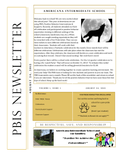 P B IS N E W SLE T T E R - Americana Intermediate School