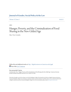 Hunger, Poverty, and the Criminalization of Food Sharing in the New