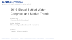 2016 Global Bottled Water Congress and Market
