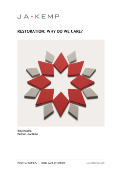 restoration: why do we care?