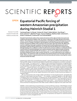 Equatorial Pacific forcing of western Amazonian precipitation during