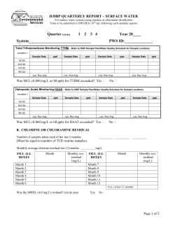 D/DBP QUARTERLY REPORT