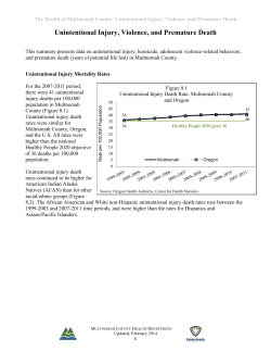 Unintentional injury is the leading cause of death among children