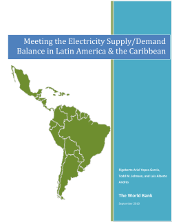 Meeting the Balance of Electricity Supply and Demand in Latin