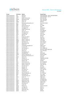 Nielsen BDS ‐ Stations Monitored