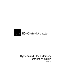 System and Flash Memory Installation Guide Version 1.0