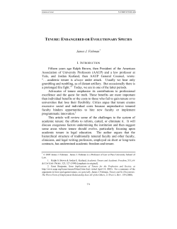 TENURE - The University of Akron