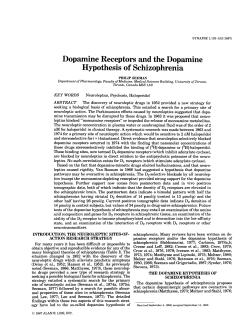 Dopamine Receptors and the Dopamine Hypothesis of Schizophrenia