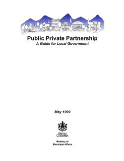 Public Private Partnership: A Guide for Local Government