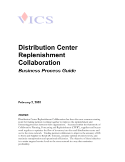 Distribution Center Replenishment Collaboration