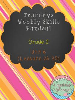 Unit 6 WeeklySkillsHandoutGrade