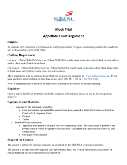 Mock Trial Appellate Court Argument
