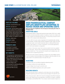 IRISH PHARMACEUTICAL COMPANY EMPLOYS SMARTPLANT