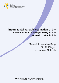 Instrumental variable estimation of the causal effect of hunger