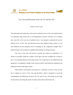 Law, Fact and Discretion in the UK, EU and the USA
