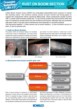 Preventive Maintenance Vol.3 Rust On Boom Section