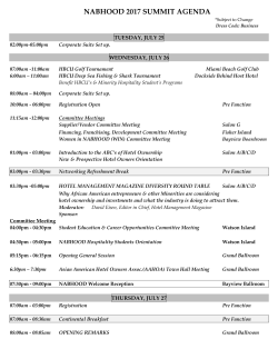 the NABHOOD 2017 Summit Agenda