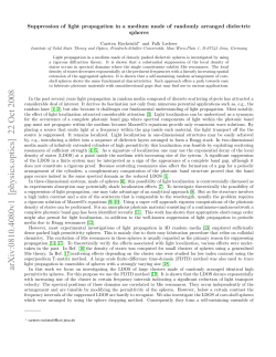 Suppression of light propagation in a medium made of randomly