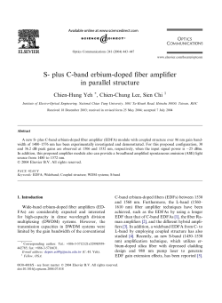 S- plus C-band erbium-doped fiber amplifier in parallel structure