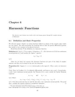 Harmonic Functions