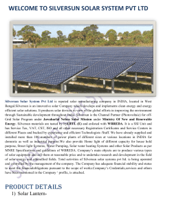 Brochure - Silversun Solar System