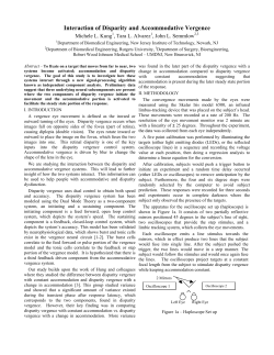 Interaction of Disparity and Accommodative Vergence