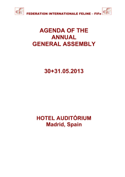 agenda of the annual general assembly 30+31.05.2013