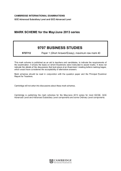 9707 business studies