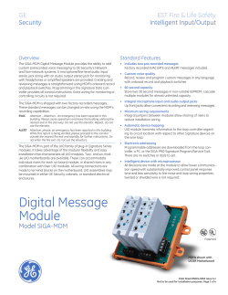 Data Sheet 85001-0363 -- Digital Message Module
