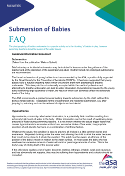 Submersion of babies