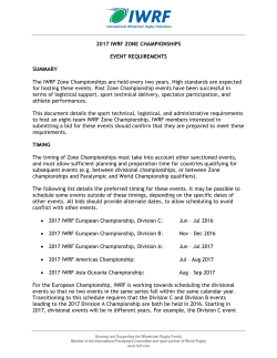 2017 IWRF Championships - Event Requirements