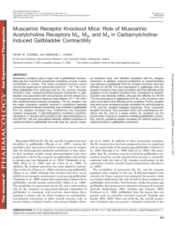 Muscarinic Receptor Knockout Mice